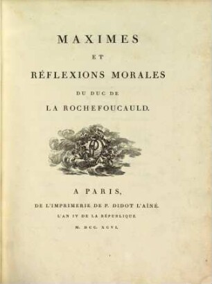 Maximes et reflexions morales