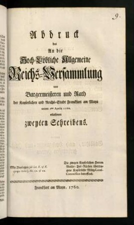 A1r-F1v, Abdruck des zweyten Schreibens