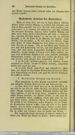 Ansteckende Seuchen der Hausthiere