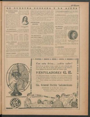 De nuestra cosecha y la ajena