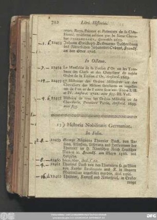 13) Historia Nobilitatis Germaniae.