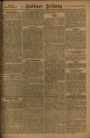 Zweite Ausgabe vom Samstag, den 21. Juni 1919.