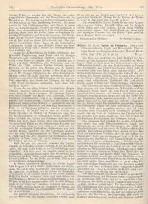 276-278 [Rezension] Müller, Josef, System der Philosophie
