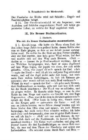 Heimathskunde der Märchenstufe: IX. Die Bremer Stadtmusikanten
