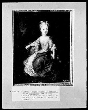 Maria Anna Karolina, Tochter des Kurfürsten Max Emmanuel