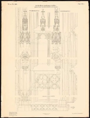 Kirche Maria am Gestade, Wien: Langschiff-Wandarkaden und -Baldachine (aus: Wiener Bauhütte XXV)