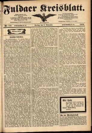 Zweite Ausgabe vom Freitag, den 06. November 1903.