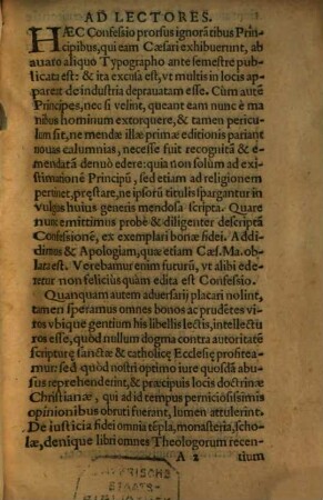 Confessio fidei exhibita ... in Comitiis Augustae anno 1530