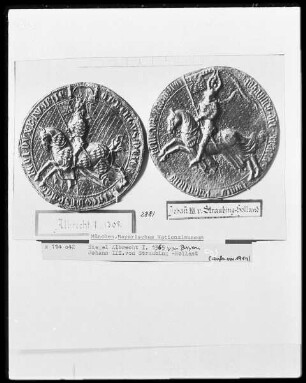 Siegel Albrecht I. von Bayern 1365, Johann III. von Straubing-Holland
