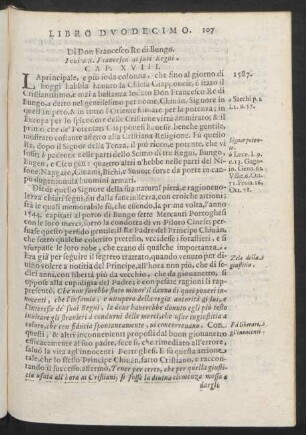 Cap. XVIII. Di Don Francesco Re di Bungo. Invia a S. Francesco ai suoi Regni