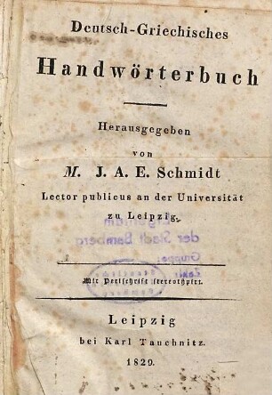 Deutsch-Griechisches Handwörterbuch