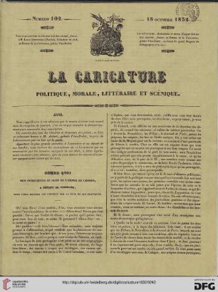 Numéro 102 (18 Octobre 1832)