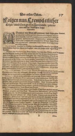 Folgen nun Exempel etlicher Ketzer/ ...