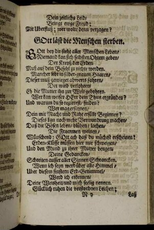 GOtt läst die Menschen sterben