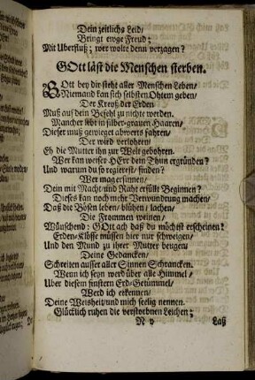 GOtt läst die Menschen sterben