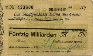 Gutschein - 50 Milliarden Mark
