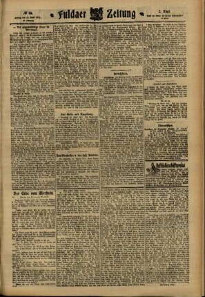 Zweite Ausgabe vom Freitag, den 21. April 1911.