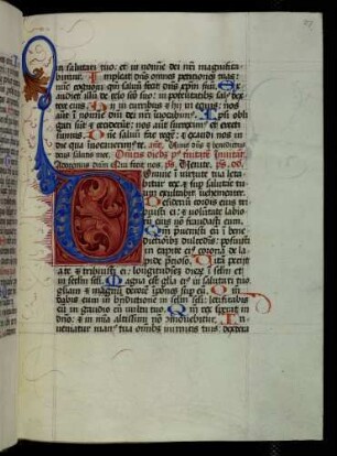 Zierinitiale (Psalm 20): D(omine in virtute)