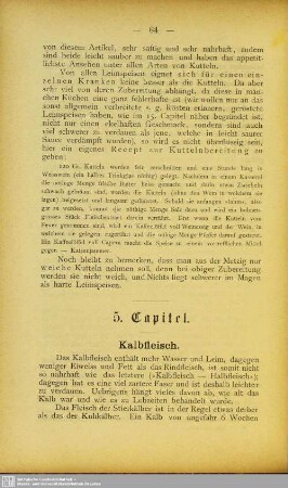5. Capitel. Kalbfleisch