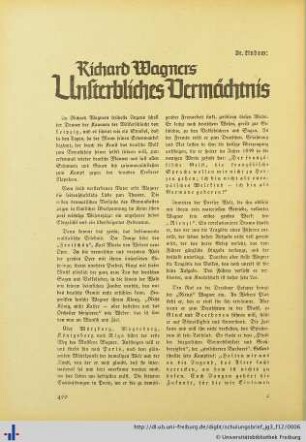 Richard Wagners unsterbliches Vermächtnis.