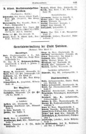 Gemeindeverwaltung der Stadt Potsdam
