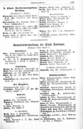 Gemeindeverwaltung der Stadt Potsdam