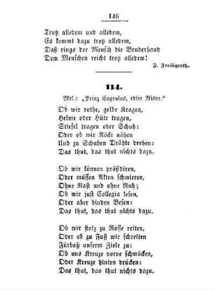 114. Mel.: "Prinz Eugenius, edler Ritter"