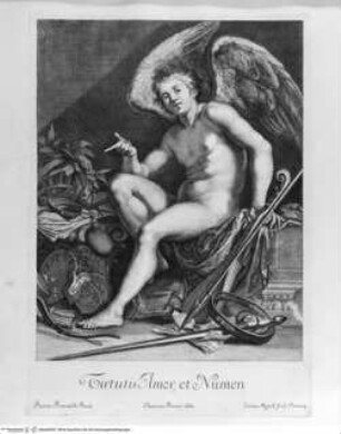 Raccolta de' quadri ... posseduti da S.A.R. Pietro Leopoldo, Florenz 1778, Amor mit Attributen (aus: Raccolta de' quadri ... posseduti da S.A.R. Pietro Leopoldo, Florenz 1778)
