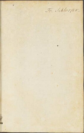 Provenienz: Autogramm "Fr. Schlosser."
