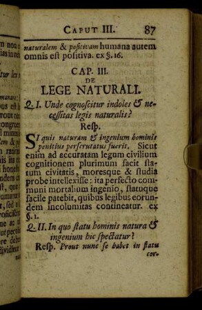 Cap. III. De lege naturali.
