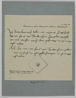 Facsimile von Lucas Cranach des Aelteren Handschrift