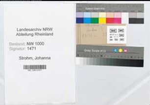 Entnazifizierung Johanna Strohm, geb. 13.10.1900 ()