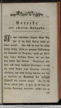 Vorrede zur zwoten Ausgabe