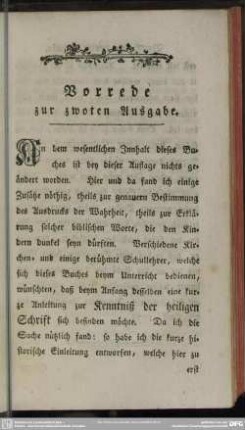 Vorrede zur zwoten Ausgabe