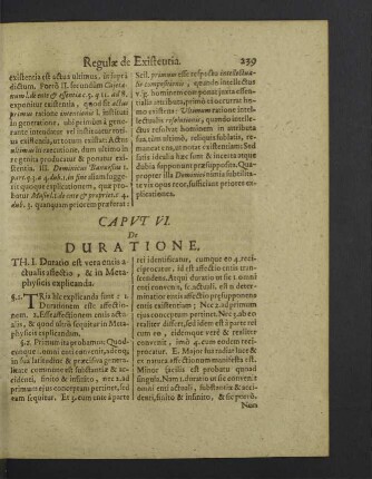 Caput VI. de duratione.