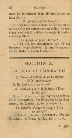 Section X. Suite De La Géographie
