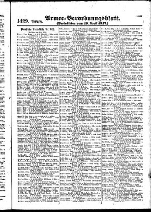 1429.Ausgabe. Donnerstag, 19. April 1917