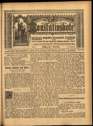 Erste Ausgabe vom Sonntag, den 03. Mai 1908.