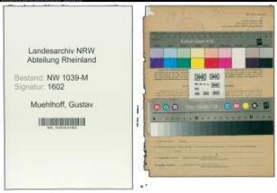 Entnazifizierung Gustav Muehlhoff , geb. 23.01.1903 (Vertreter)