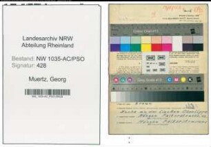 Entnazifizierung Georg Muertz , geb. 06.06.1906 (Hauer)