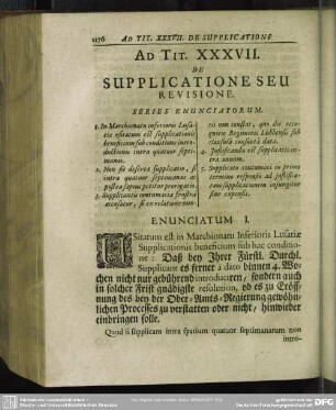 Ad Tit. XXXVII. De Supplicatione Seu Revisione