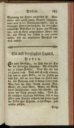 Ein und dreyßigstes Capitel. Poken.