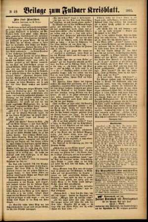 Zweite Ausgabe vom Donnerstag, den 25. April 1895.