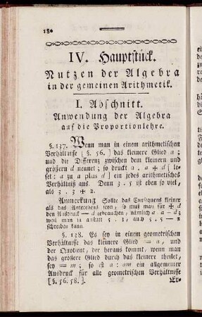 IV. Hauptstück. Nutzen der Algebra in der gemeinen Arithmetik.