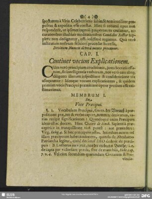 Cap. I. Continent vocum Explicationem