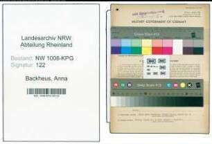Entnazifizierung Anna Backheus , geb. 19.02.1900 ()