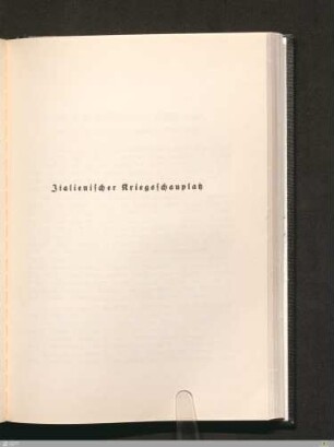 Italienischer Kriegsschauplatz