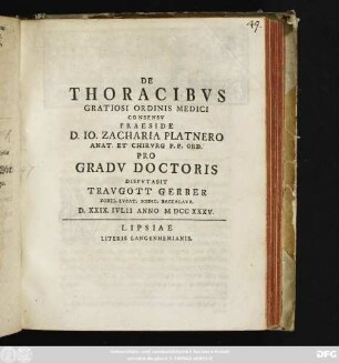 De Thoracibvs