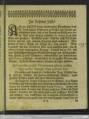 Leichenpredigt : Christliche Leichpredigt