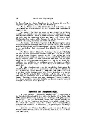 Berichte und Besprechungen